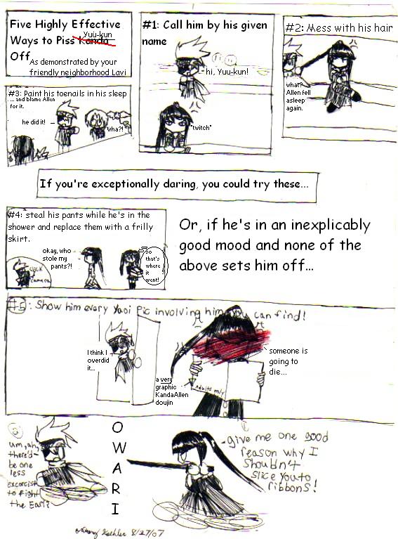 Five Ways To Piss Kanda Off