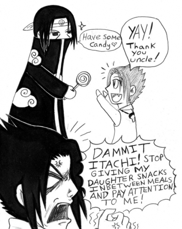 Sasuke the daddy XD (crack non serious orosasu)