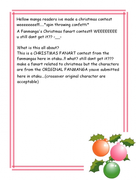 Fanmanga Christmas Fanart Contest