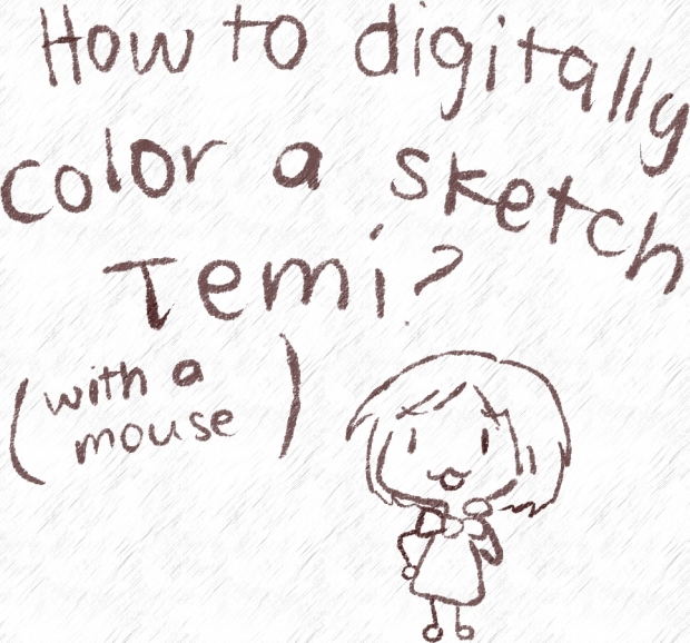 how to digitally color a sketch (with a mouse)