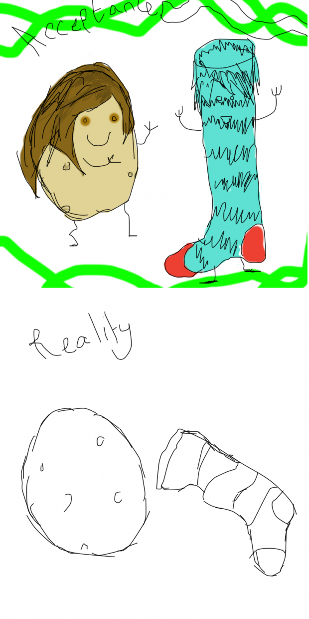 The adventures of Accepting Sock and the Potato